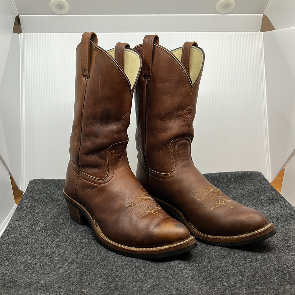 Hathorn MFG leather men's brown boots 11D